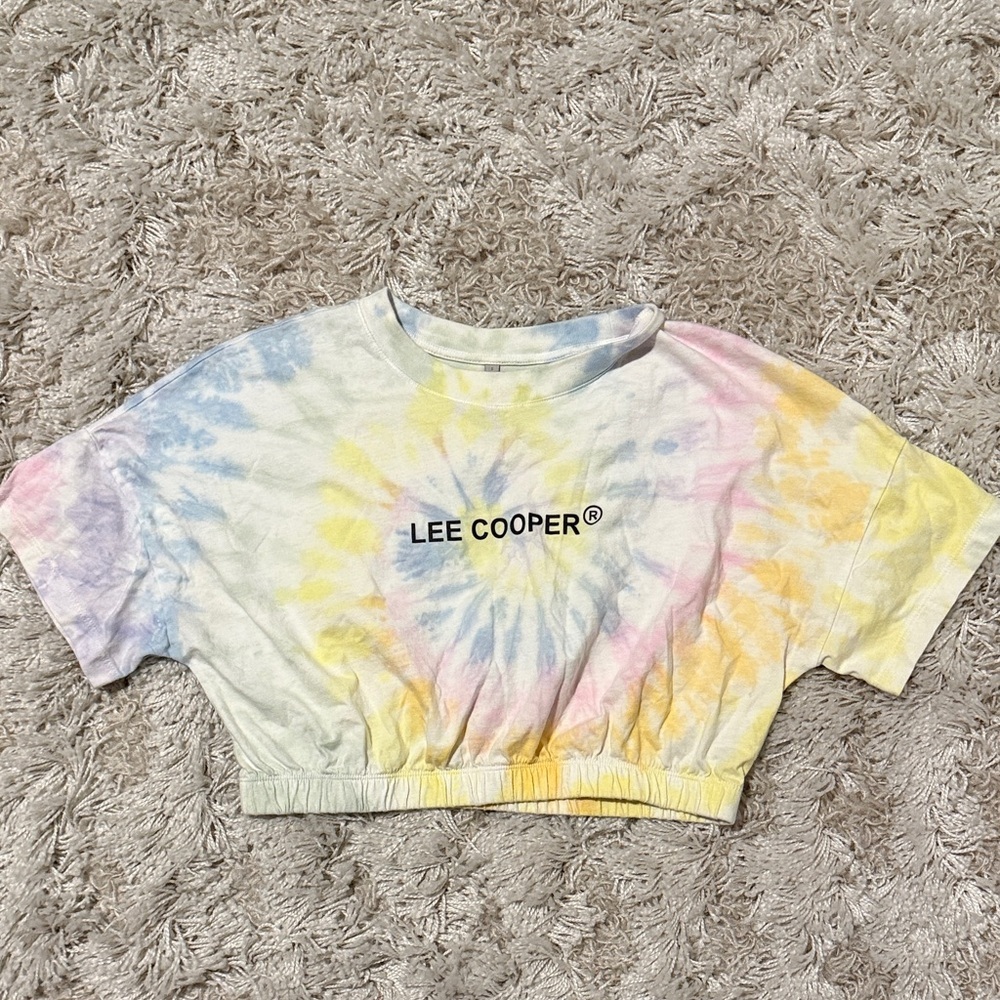 Lee Cooper Cropped Tie-Dye Short Sleeve Tee